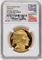 2019-W Proof Gold Buffalo 1 oz FDI Mike Castle Denver NGC PF70