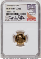 1990 Proof Gold Eagle 1.85 oz Mike Castle NGC PF70
