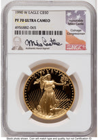 1990 Proof Gold Eagle 1.85 oz Mike Castle NGC PF70
