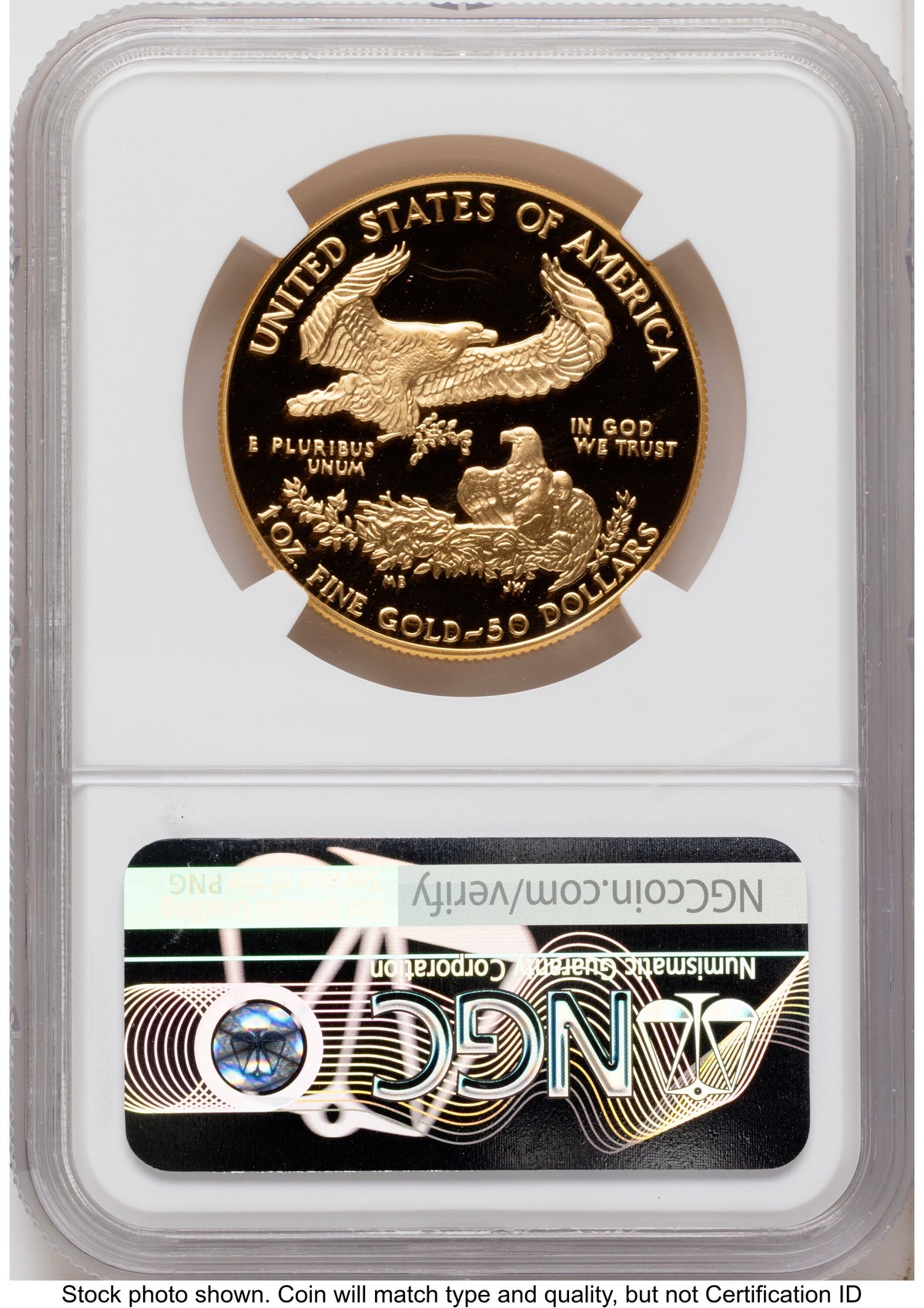 1990 Proof Gold Eagle 1.85 oz Mike Castle NGC PF70
