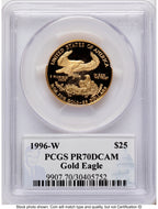 1996-W Proof Gold Eagle 1.85 oz Philip Diehl PCGS PR70