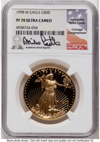 1998-W Proof Gold Eagle 1.85 oz Mike Castle NGC PF70