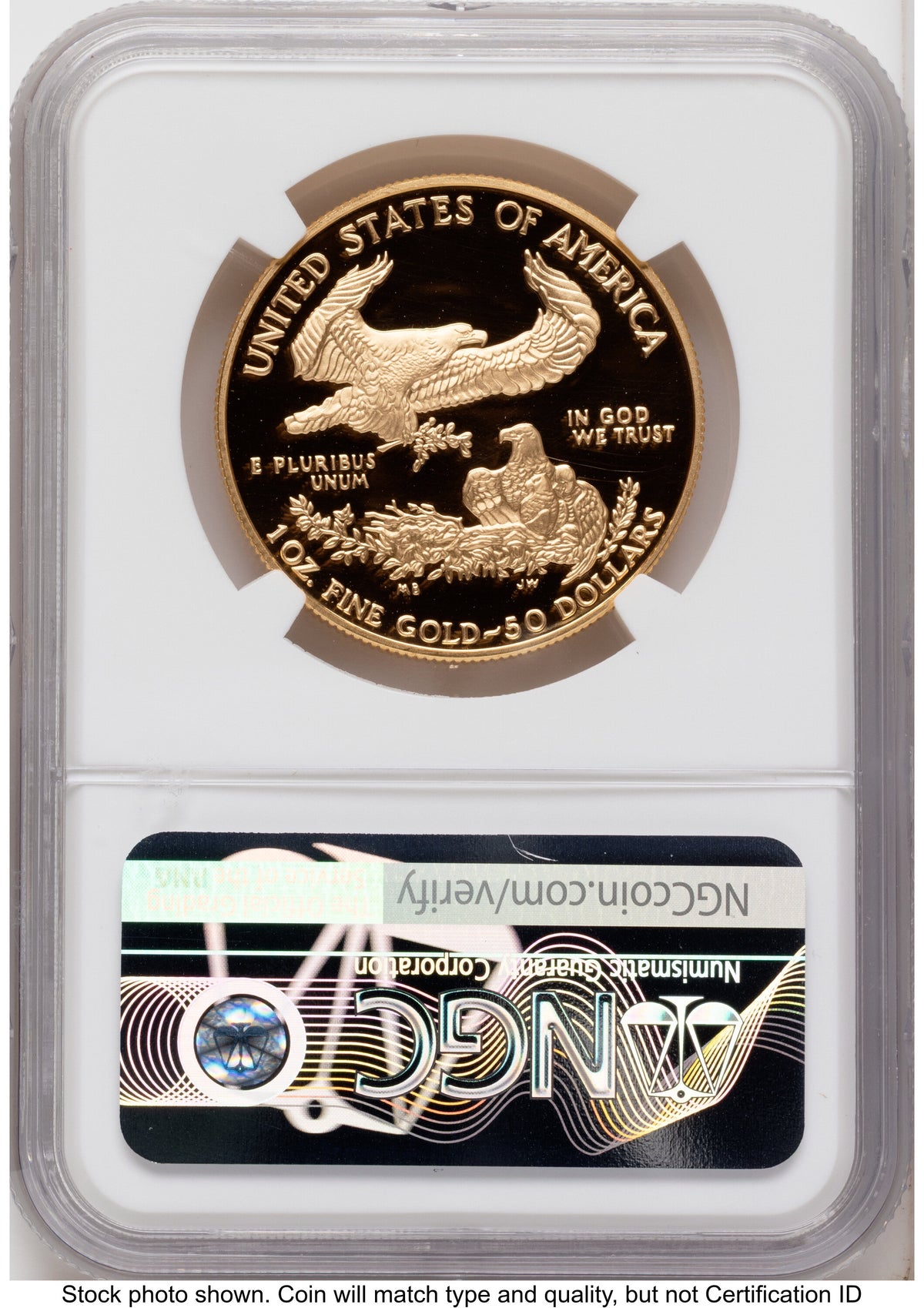 1998-W Proof Gold Eagle 1.85 oz Mike Castle NGC PF70