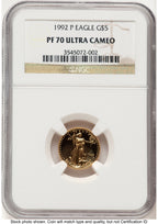 1992 Proof Gold Eagle 1.85 oz Brown Label NGC PF70