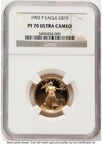 1992 Proof Gold Eagle 1.85 oz Brown Label NGC PF70