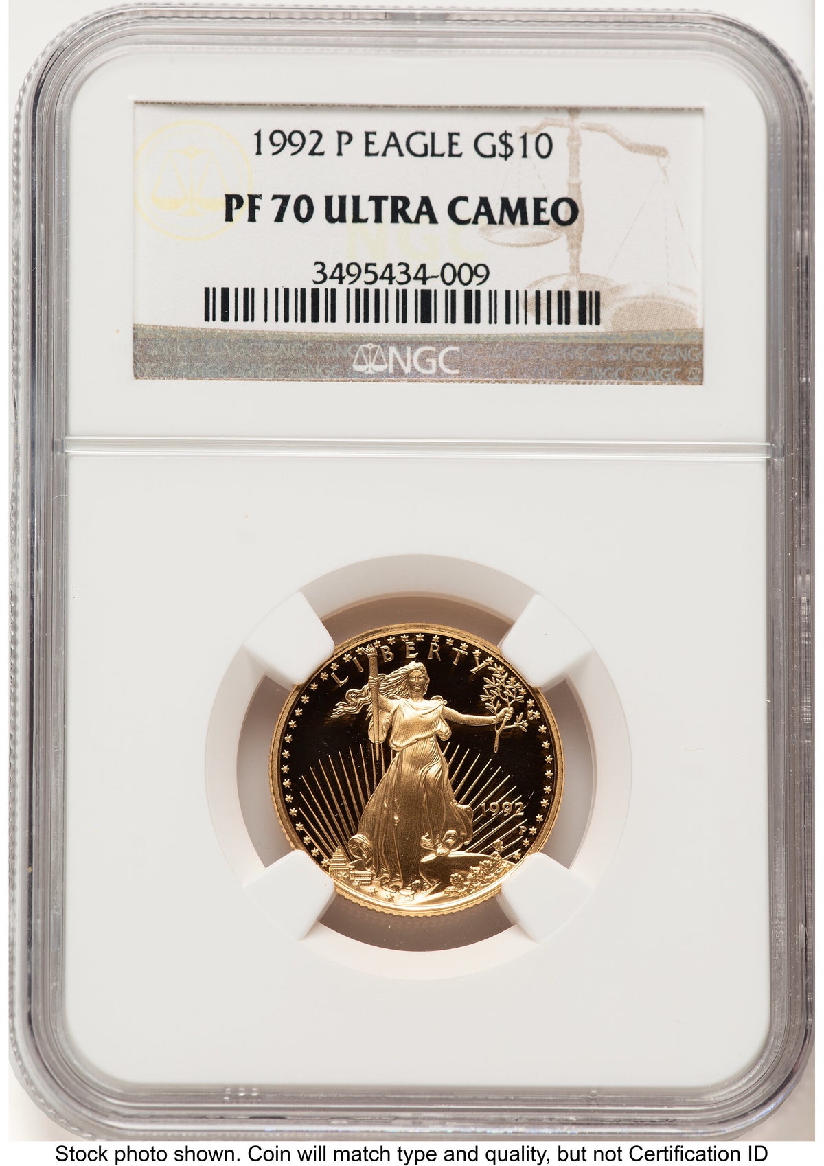 1992 Proof Gold Eagle 1.85 oz Brown Label NGC PF70