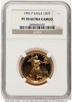 1992 Proof Gold Eagle 1.85 oz Brown Label NGC PF70