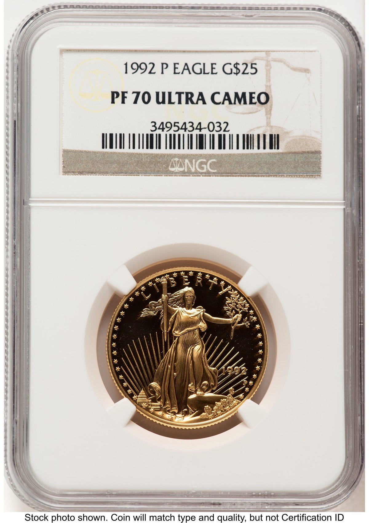 1992 Proof Gold Eagle 1.85 oz Brown Label NGC PF70