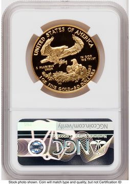 1987-W Proof Gold Eagle 1 oz Mike Castle NGC PF70