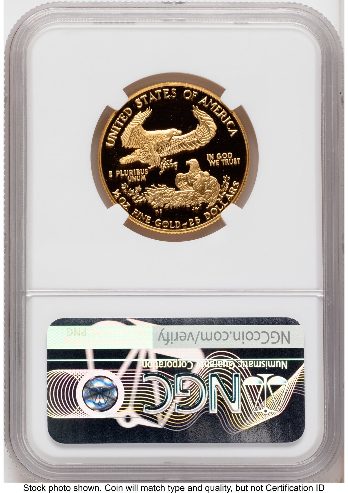 1987-P Proof Gold Eagle 1/2 oz Mike Castle NGC PF70