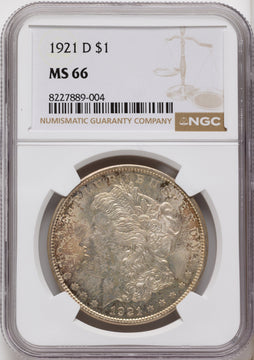 1921-D Morgan Dollar NGC MS66