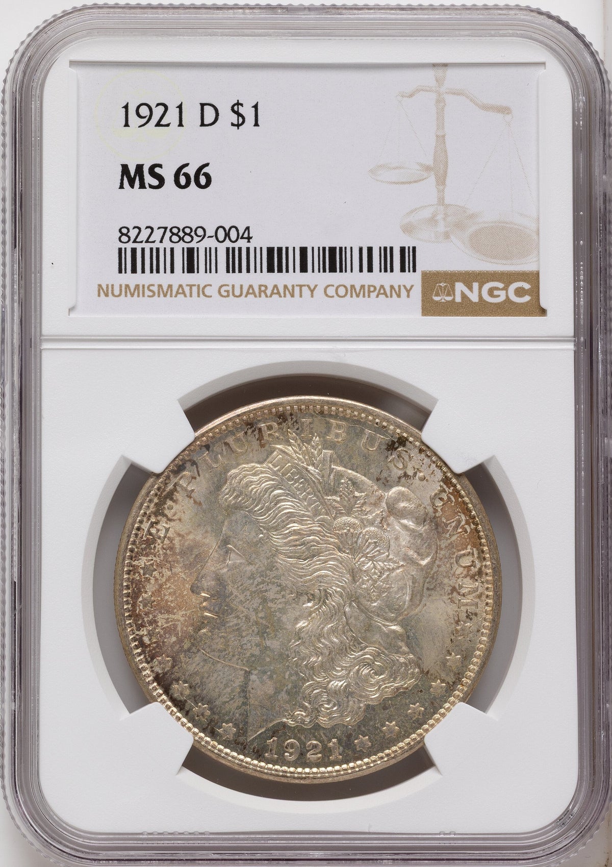 1921-D Morgan Dollar NGC MS66
