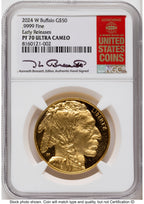 2024-W Proof Gold Buffalo 1 oz ER Kenneth Bressett Red Book NGC PF70