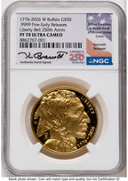2026-W Proof Gold Buffalo 1 oz ER Kenneth Bressett America 250 NGC PF70