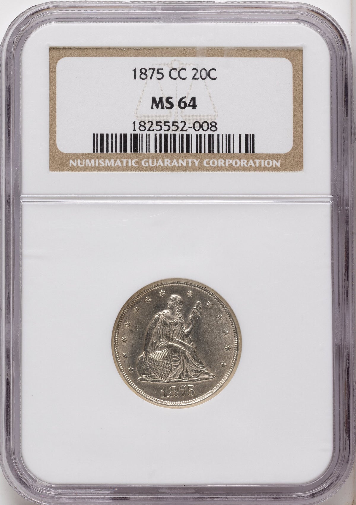 1875-CC 20C Twenty Cent Pieces NGC MS64