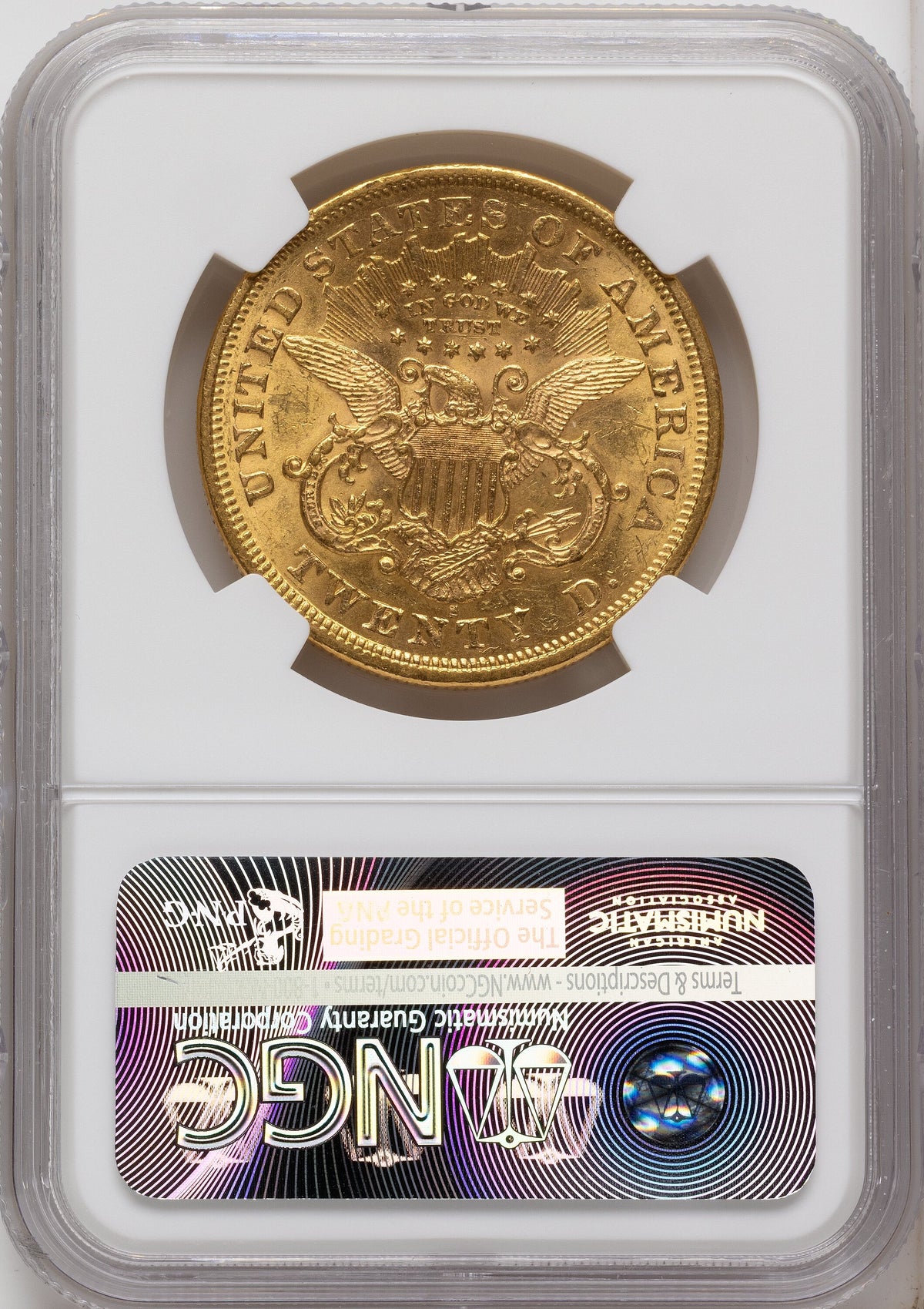 1876-S $20 Liberty Double Eagle NGC MS62