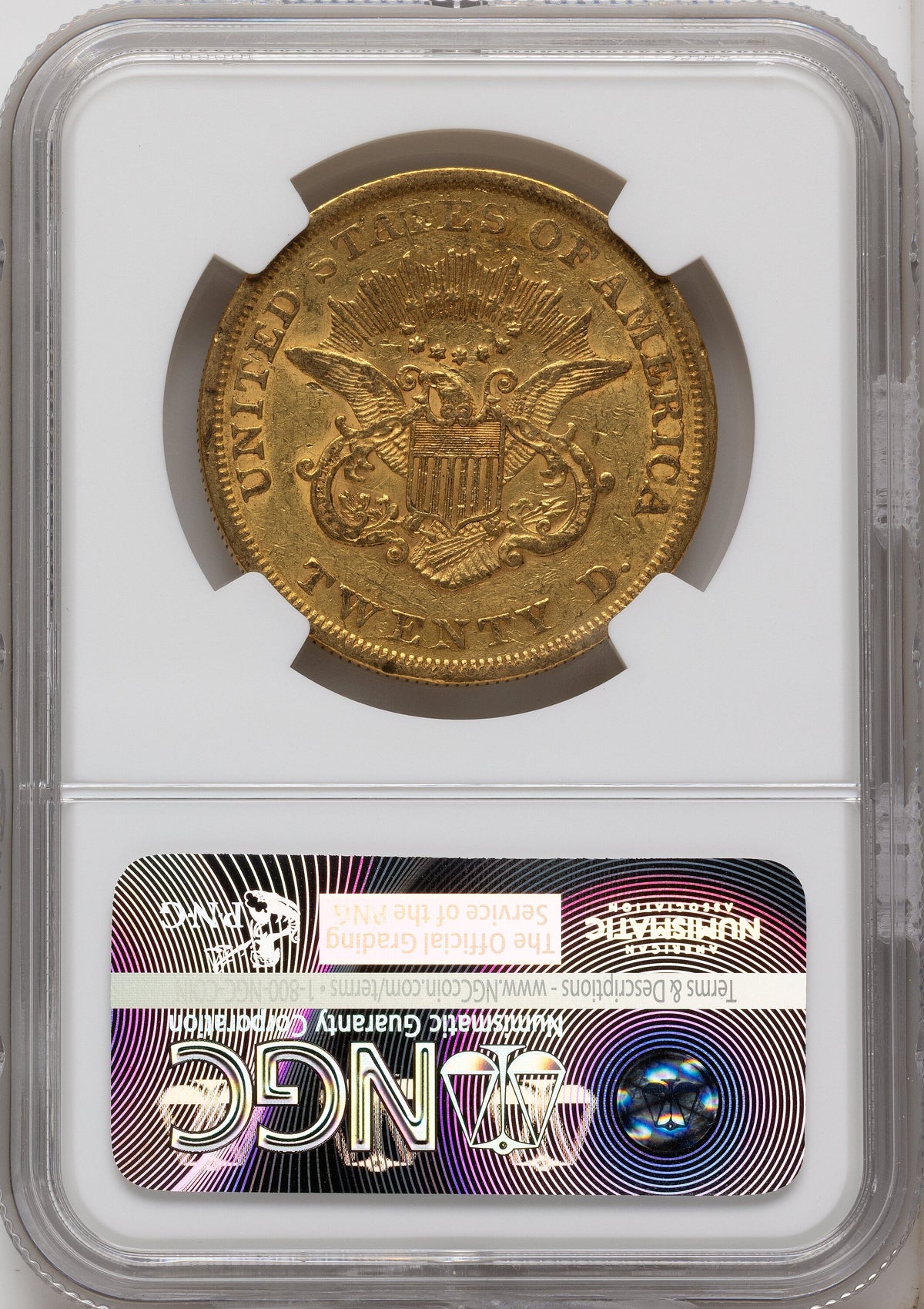 1852 $20 CAC Liberty Double Eagle NGC XF45