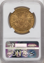 1876-S $20 CAC Liberty Double Eagle NGC AU58