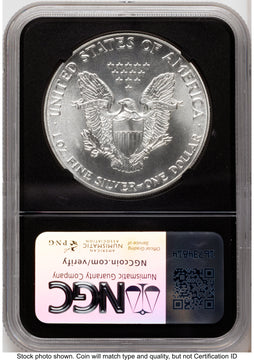 1986-(S) Silver Eagle Anna Cabral First Year of Issue NGC MS69