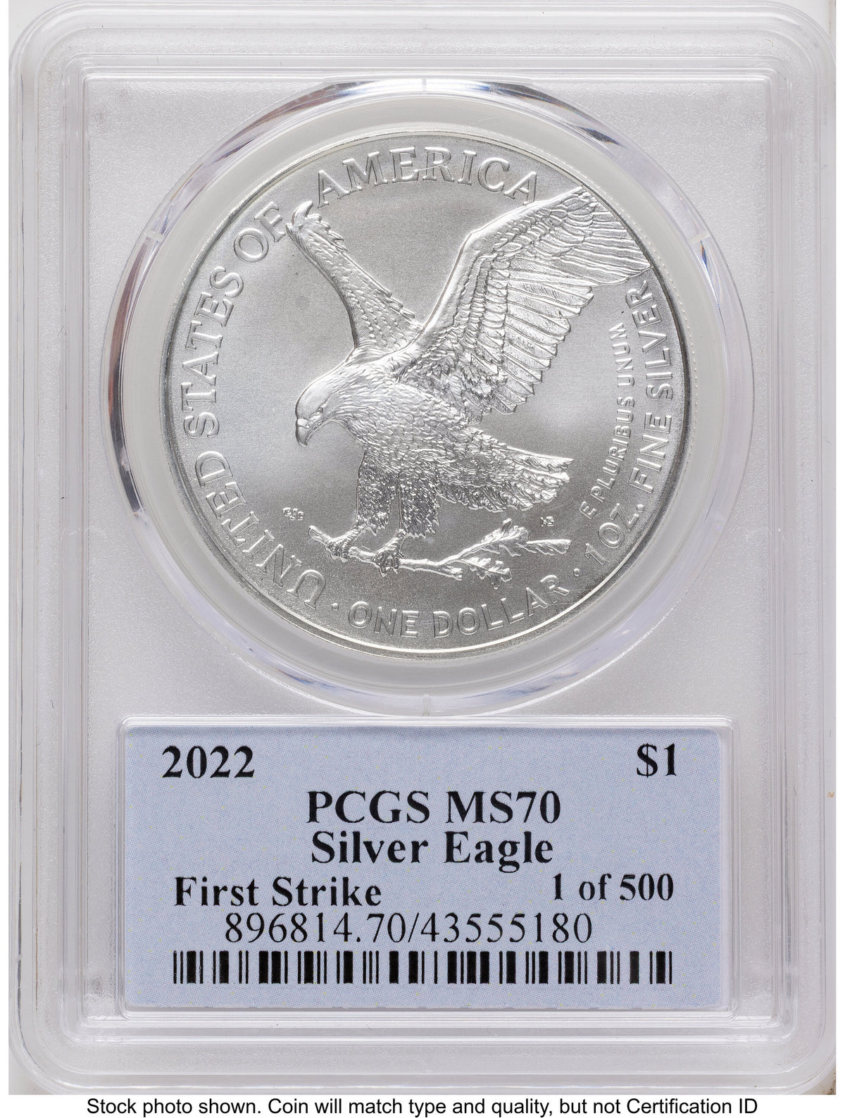 2022 Silver Eagle FS Thomas Cleveland Native American PCGS MS70