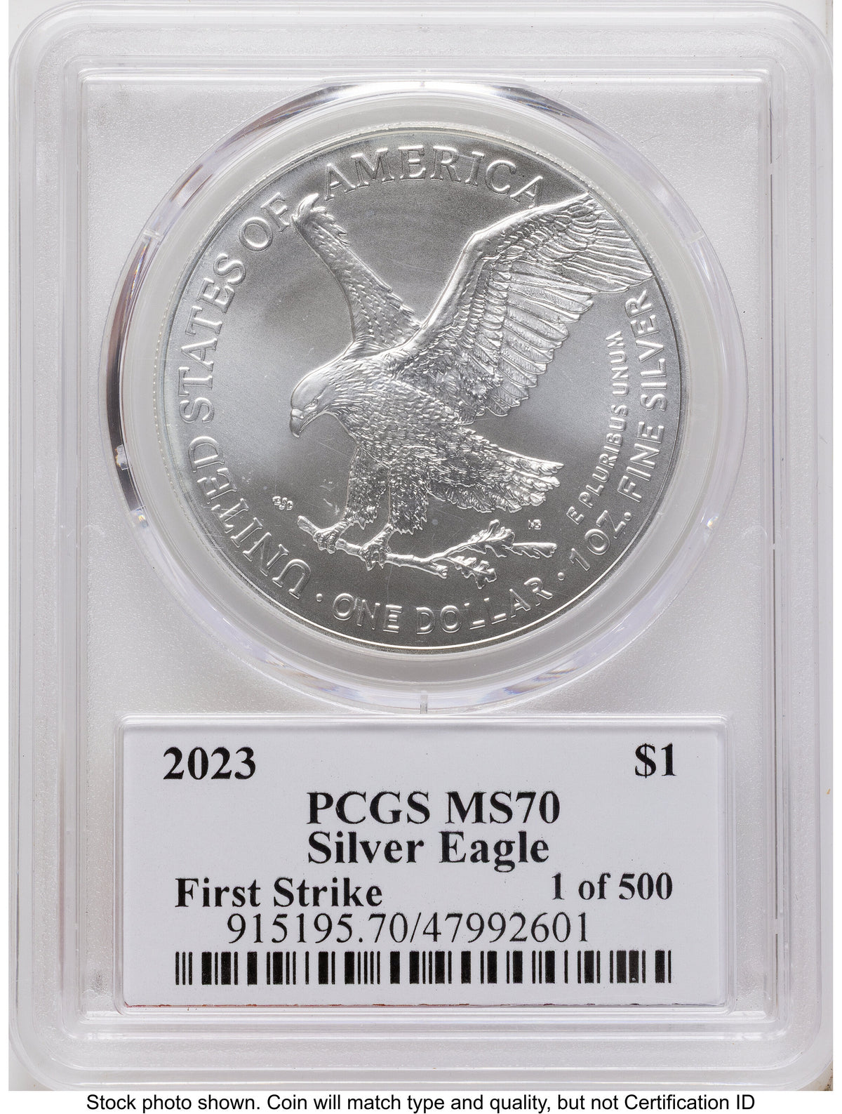 2023 Silver Eagle FS Thomas Cleveland Eagle with Sun PCGS MS70