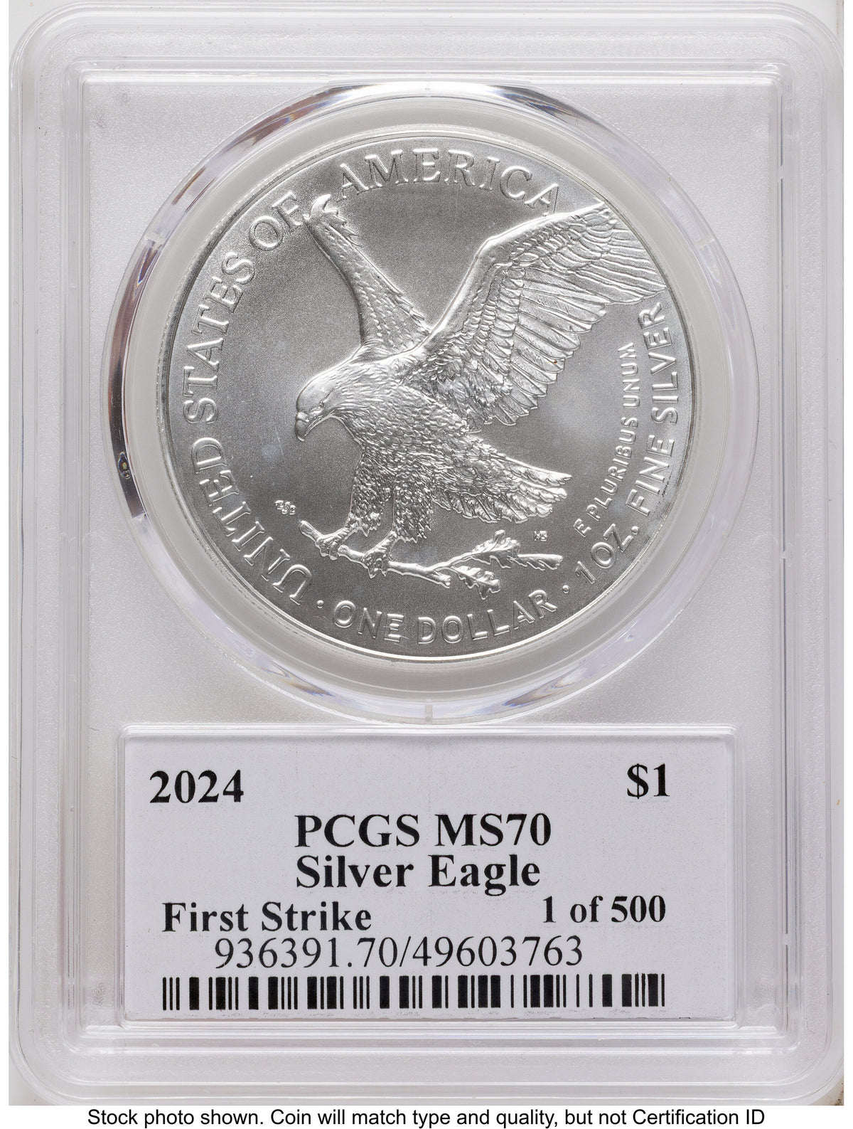 2024 Silver Eagle FS Thomas Cleveland Eagle with Sun PCGS MS70