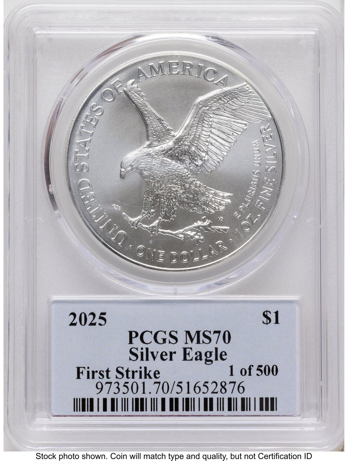 2025 Silver Eagle FS Thomas Cleveland Native American PCGS MS70