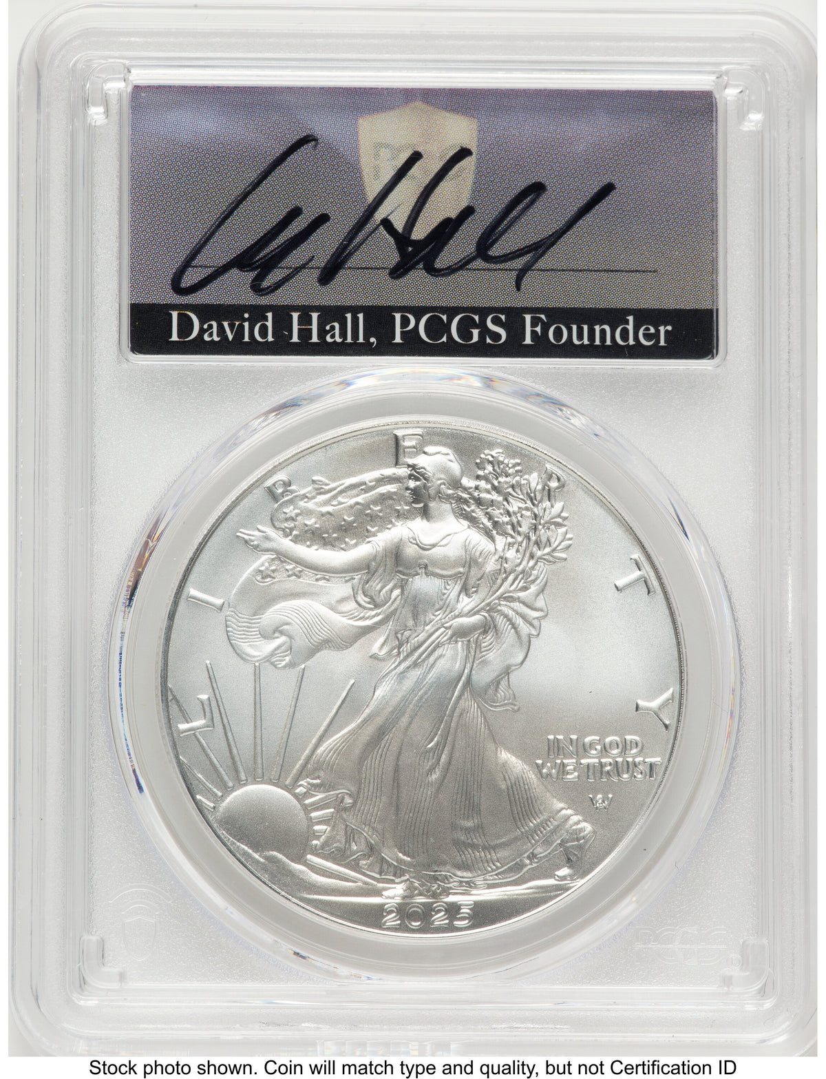 2025 Silver Eagle FDI David Hall PCGS MS70