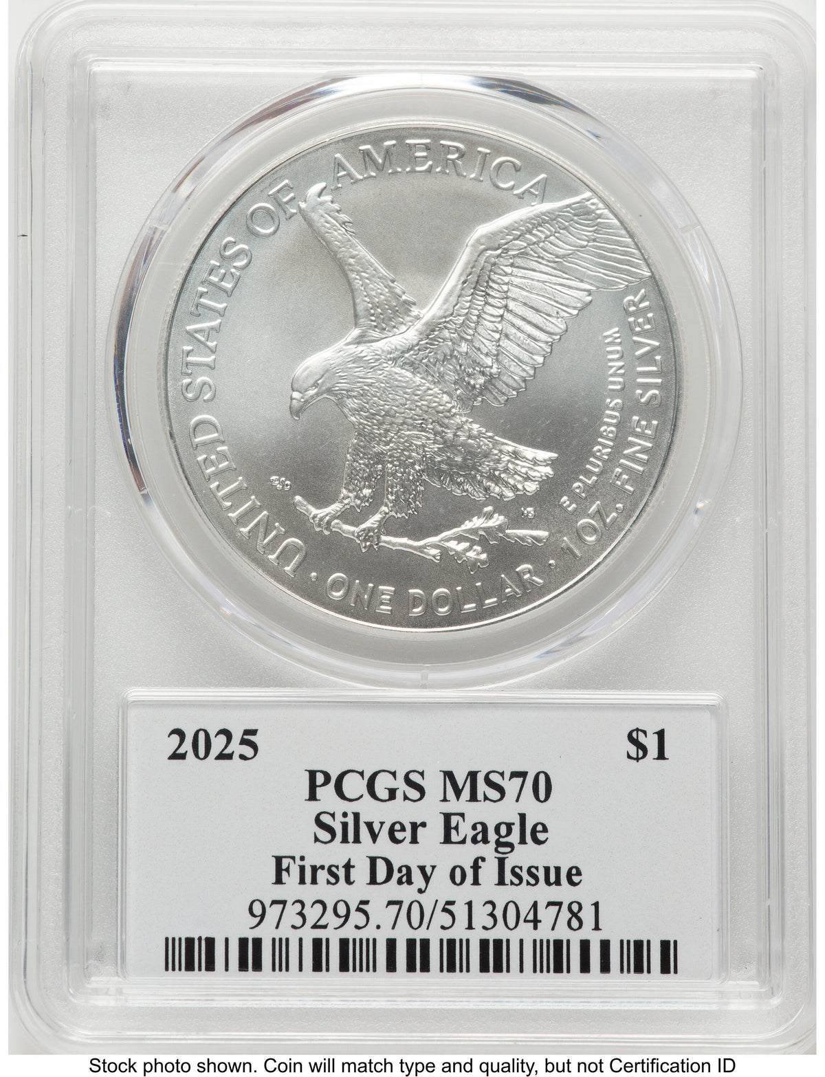 2025 Silver Eagle FDI David Hall PCGS MS70