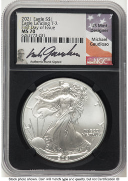 2021 Silver Eagle Type 2 FDI Michael Gaudioso NGC MS70