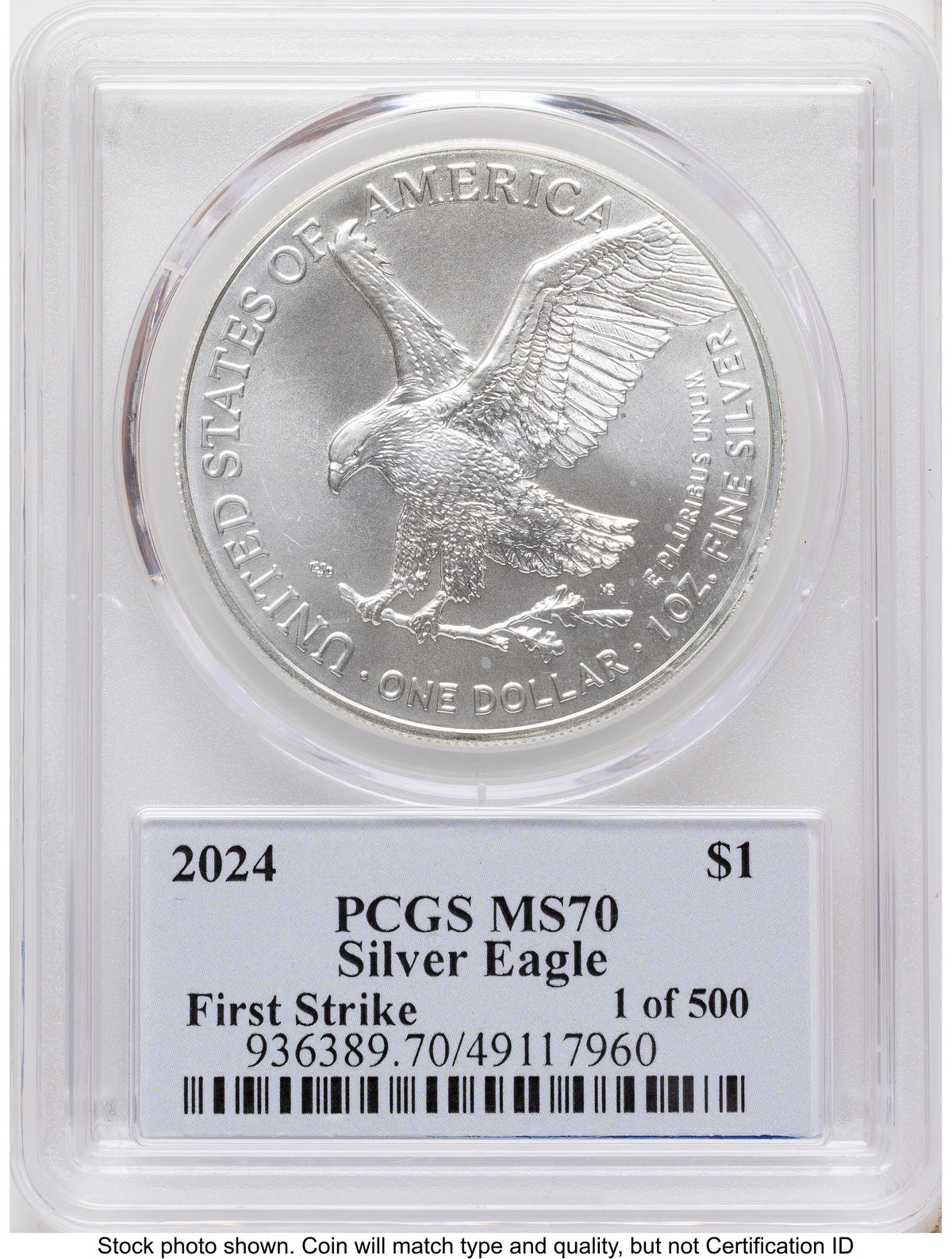2024 Silver Eagle FS Thomas Cleveland Native American PCGS MS70