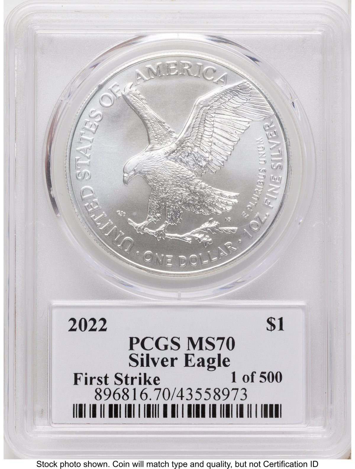 2022 Silver Eagle FS Thomas Cleveland Arrows PCGS MS70