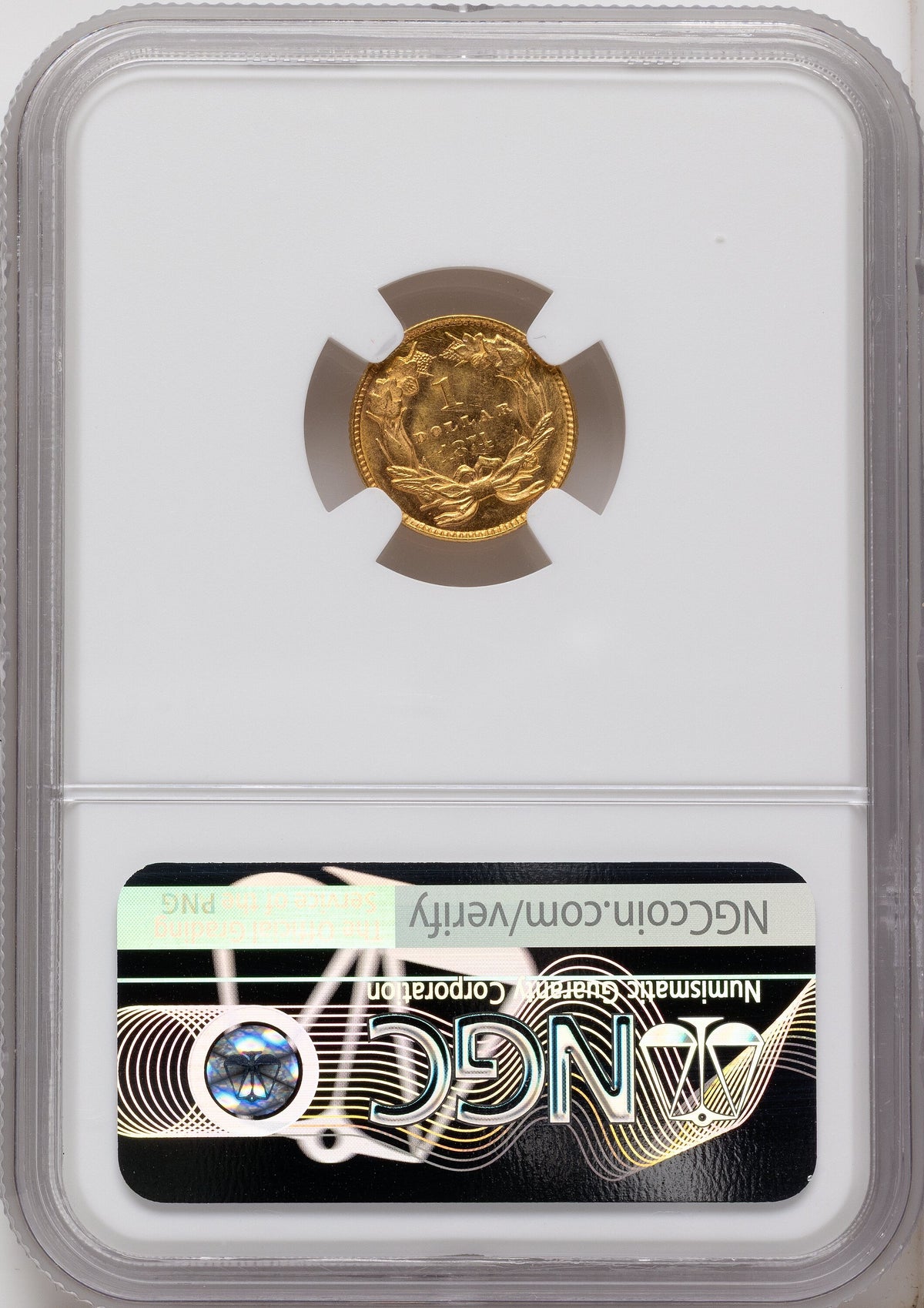 1874 G$1 Gold Dollar NGC MS64