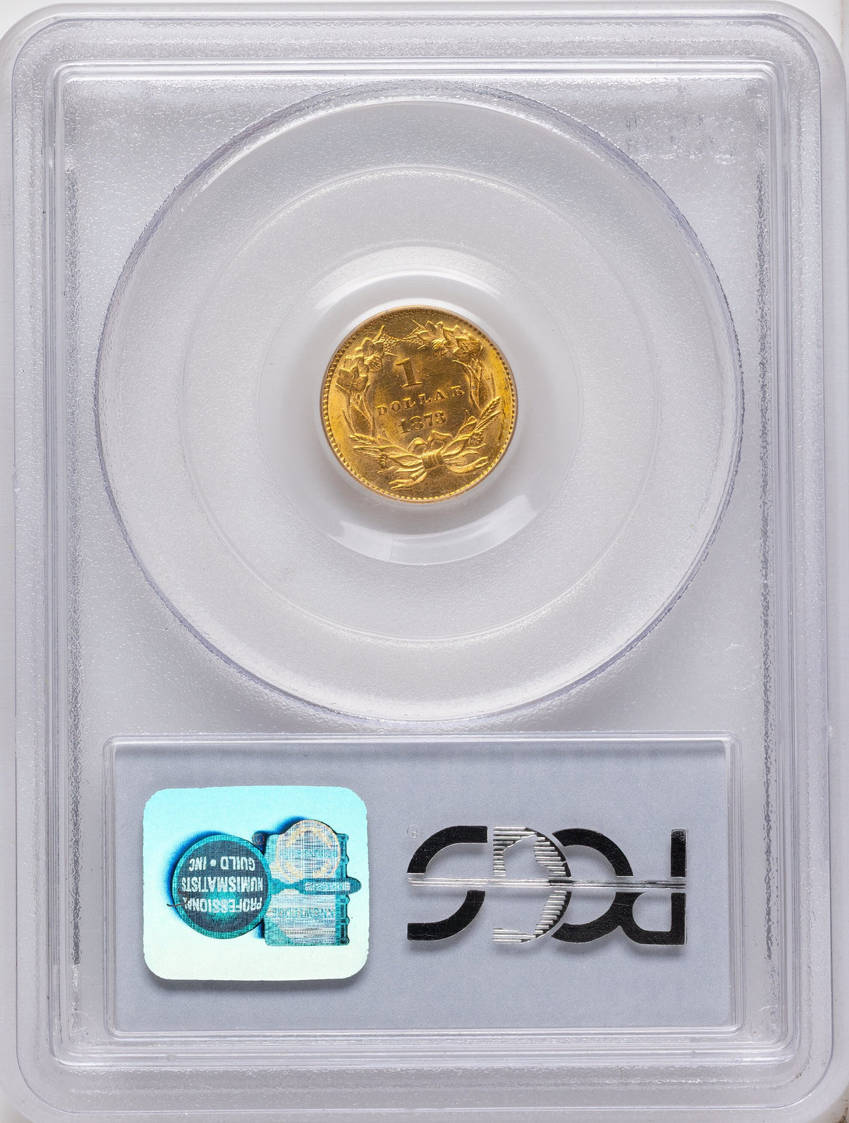 1873 G$1 OPEN 3 Gold Dollar PCGS MS64
