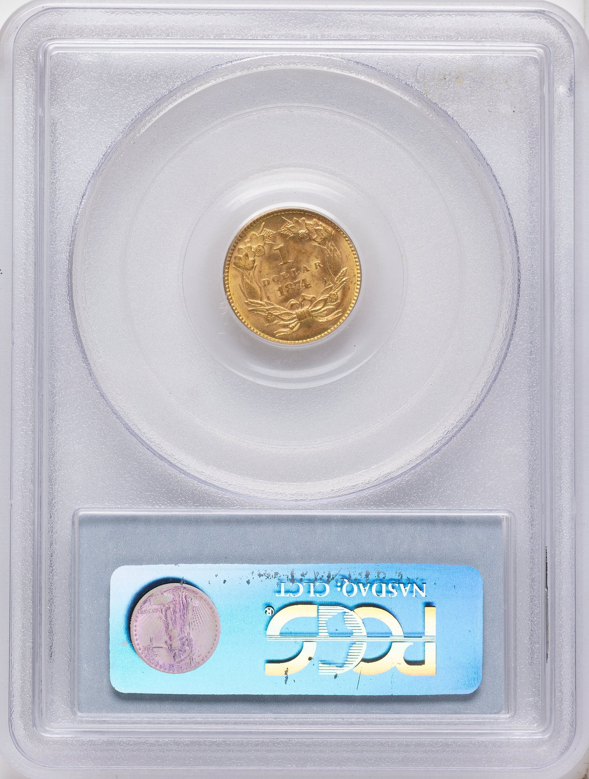 1874 G$1 Gold Dollar PCGS MS64
