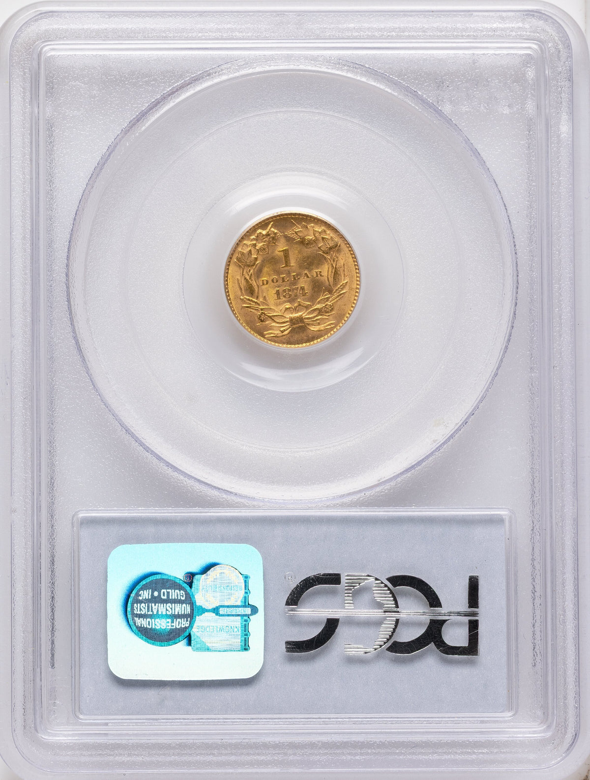 1874 G$1 Gold Dollar PCGS MS64