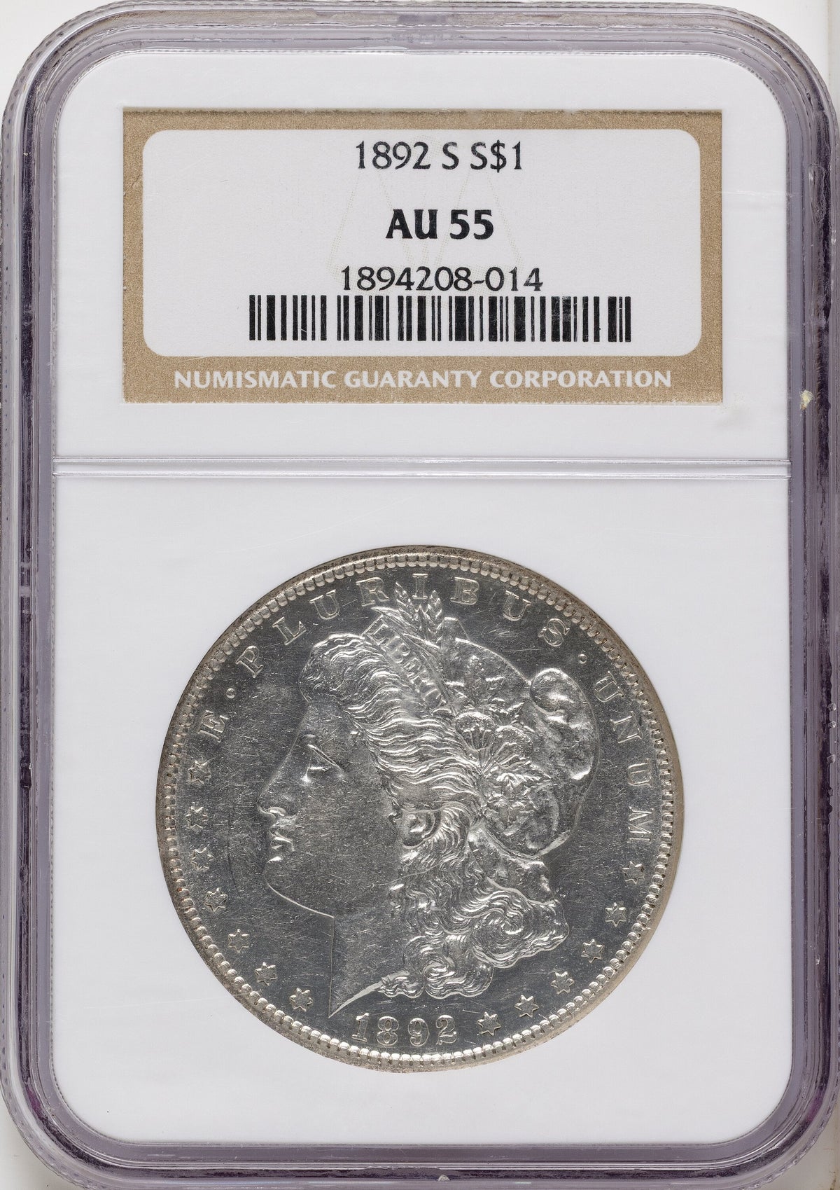 1892-S Morgan Dollar NGC AU55