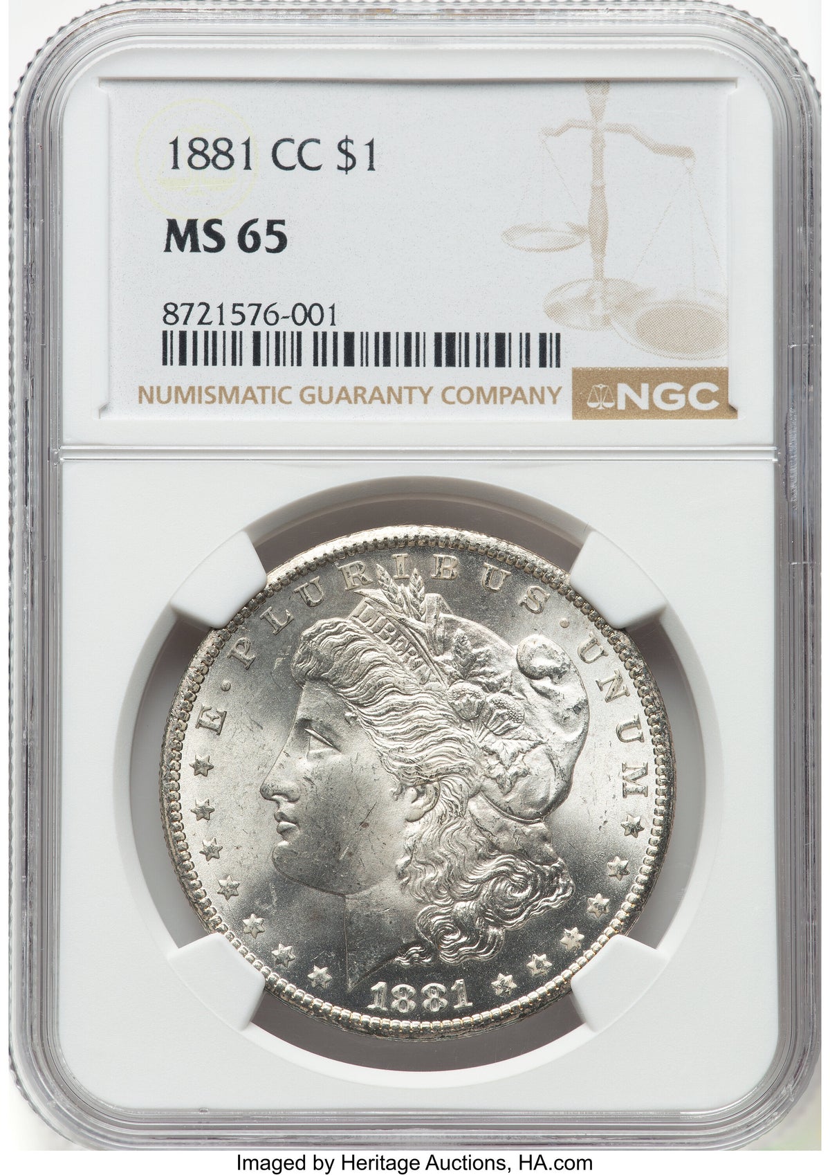 1881-CC Morgan Dollar NGC MS65