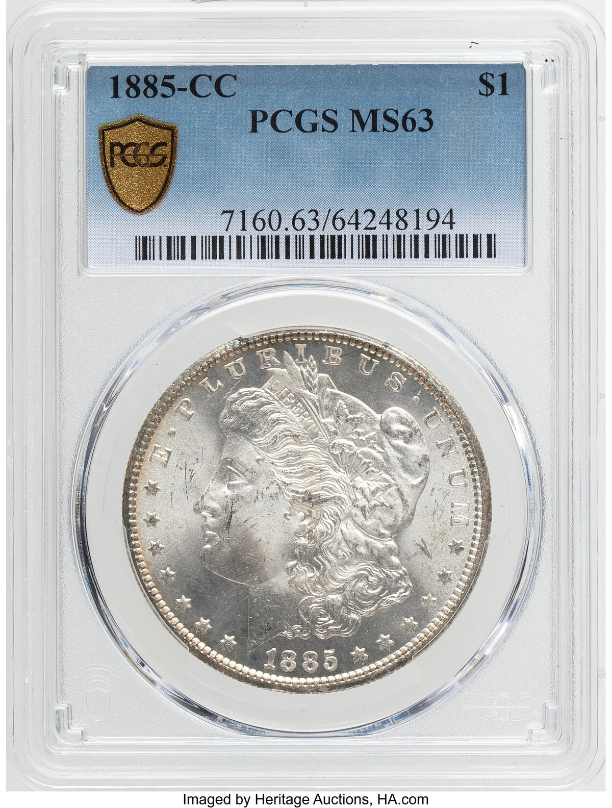 1885-CC Morgan Dollar PCGS MS63