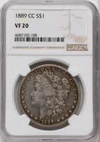 1889-CC Morgan Dollar NGC VF20