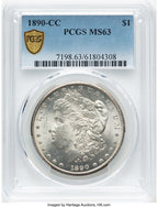 1890-CC Morgan Dollar PCGS MS63