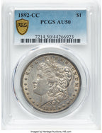 1892-CC Morgan Dollar PCGS AU50