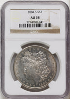 1884-S Morgan Dollar NGC AU58