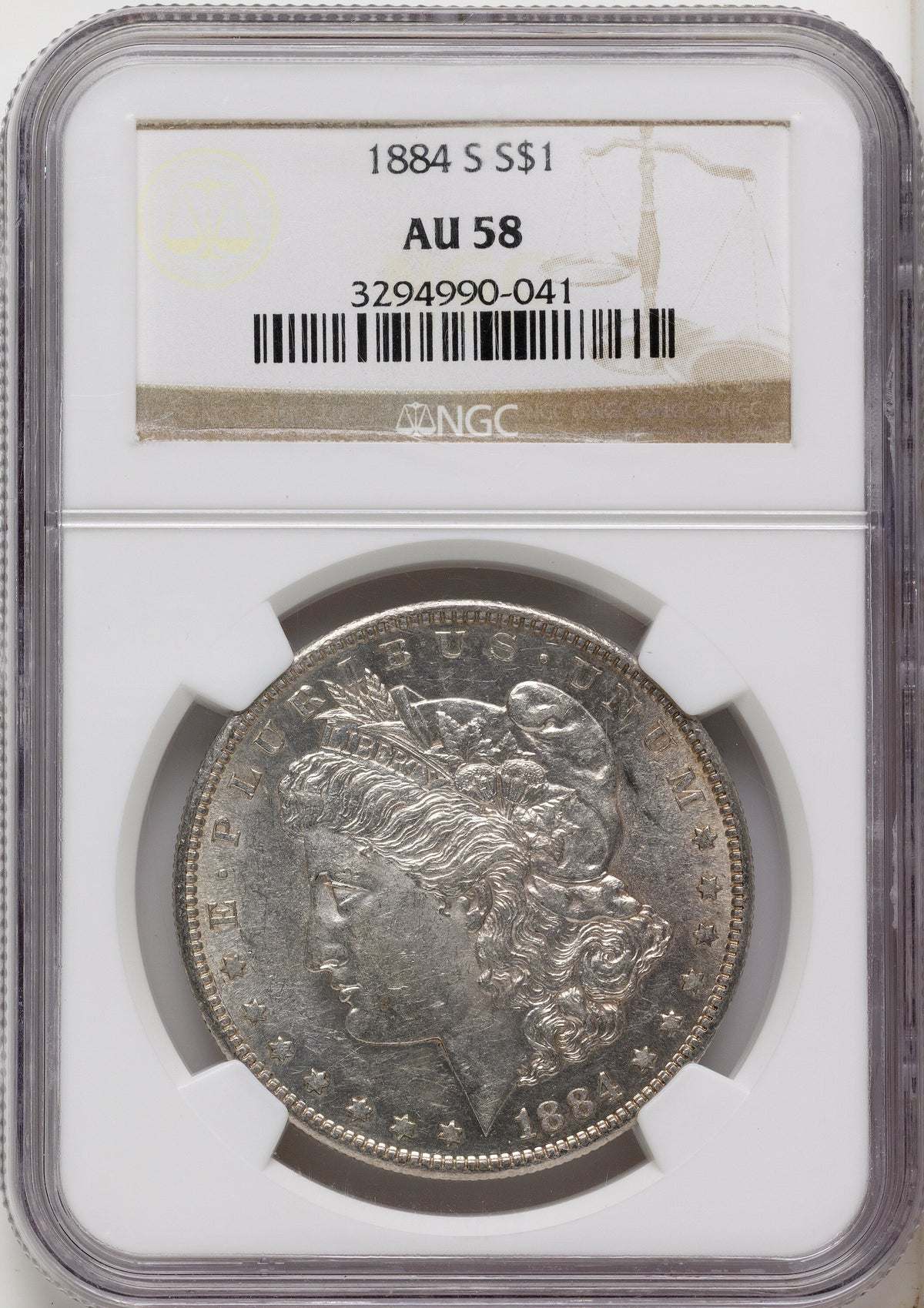 1884-S Morgan Dollar NGC AU58