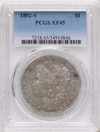 1892-S Morgan Dollar PCGS XF45