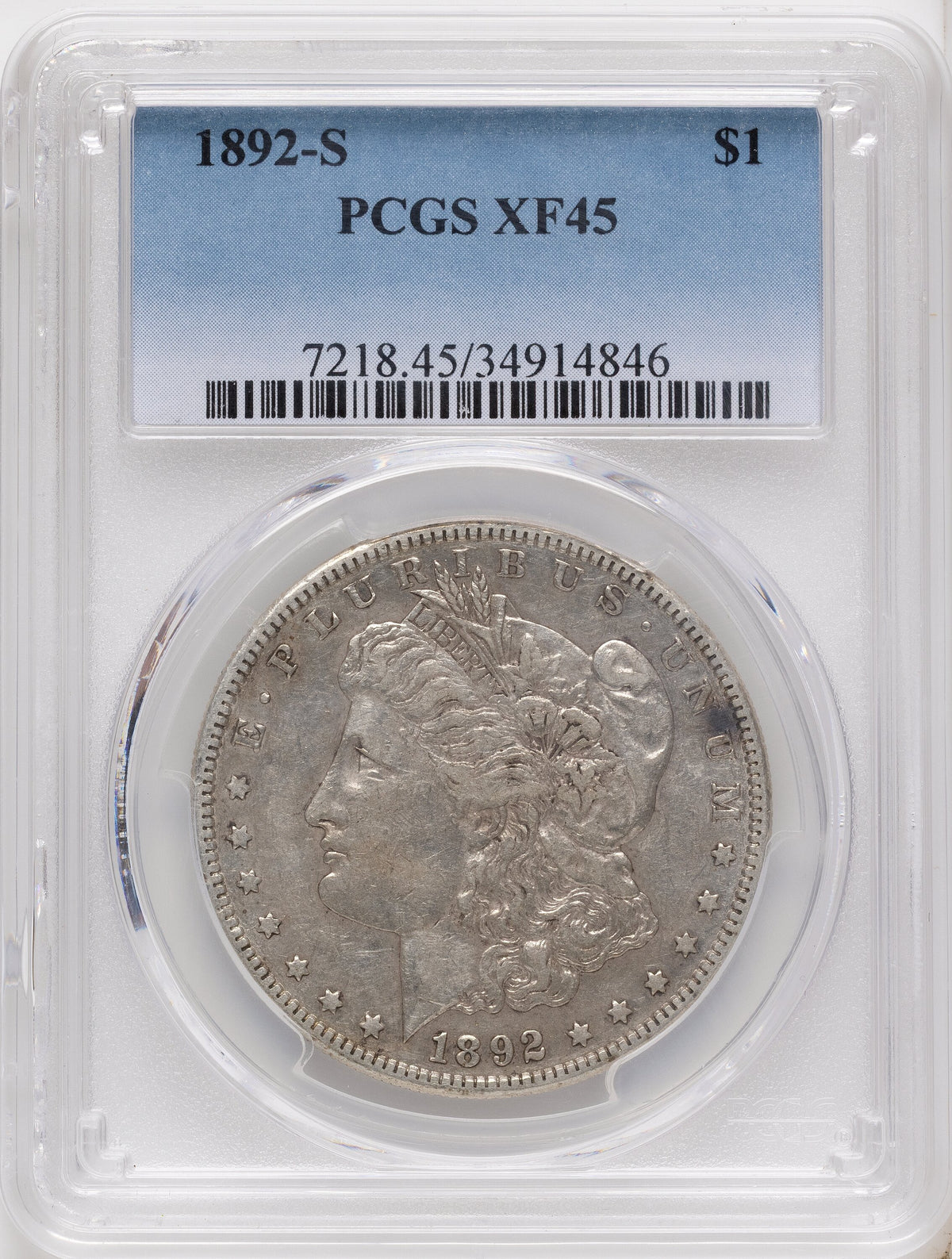 1892-S Morgan Dollar PCGS XF45