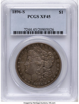 1896-S Morgan Dollar PCGS XF45