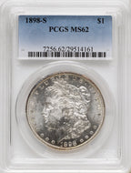1898-S Morgan Dollar PCGS MS62