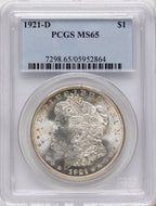 1921-D Morgan Dollar PCGS MS65