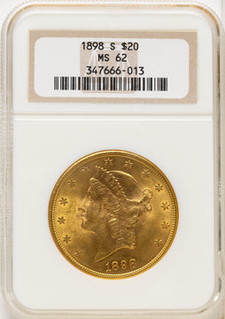 1898-S $20 Liberty Double Eagle NGC MS62
